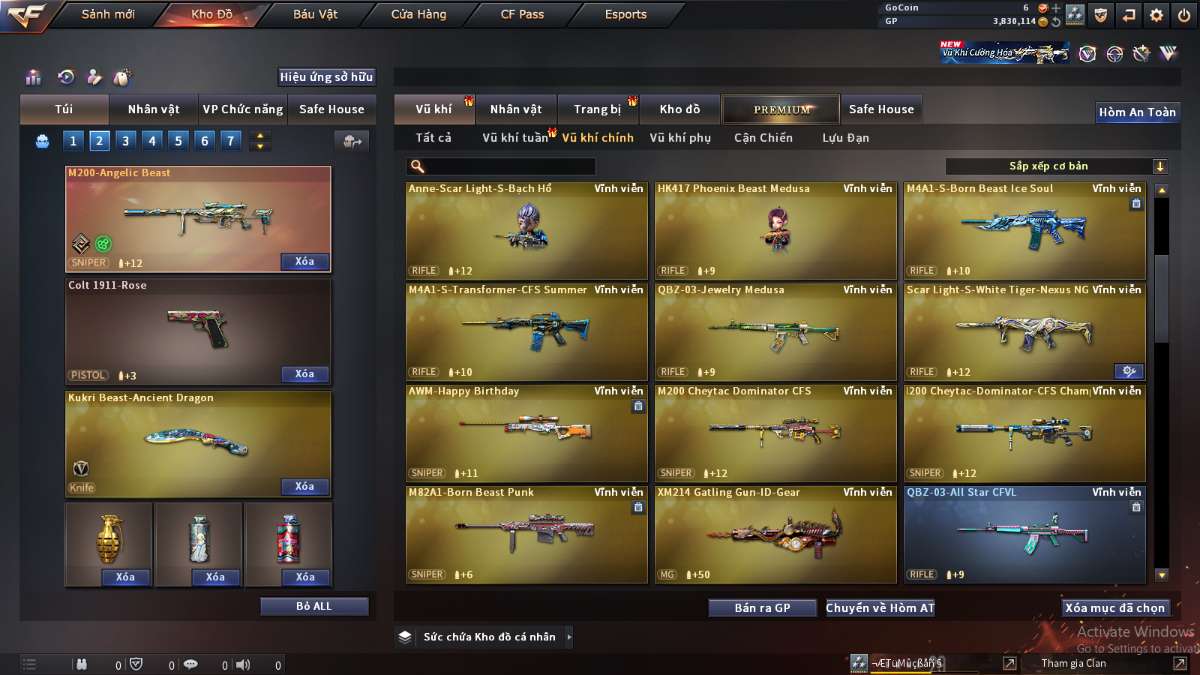 shop acc cf uy tin gia re